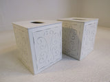 Designer Tissue Box Set of 2 Cream 1733 -- Used