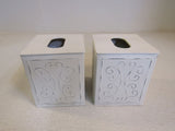 Designer Tissue Box Set of 2 Cream 1733 -- Used
