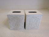 Designer Tissue Box Set of 2 Cream 1733 -- Used
