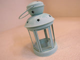 Designer Decorative Candle Lantern Mint Green 166-011923 -- Used