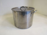 Standard Cooking Stock Pot With Lid Silver/Black 184-011923 -- Used