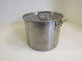 Standard Cooking Stock Pot With Lid Silver/Black 184-011923 -- Used