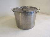 Standard Cooking Stock Pot With Lid Silver/Black 184-011923 -- Used