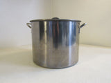 Standard Cooking Stock Pot With Lid Silver/Black 184-011923 -- Used