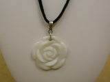 Designer Fashion Necklace 15-17in L Rose Strand/String Female Adult Black/White -- Used