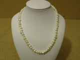 Designer Fashion Necklace 16in L Faux Pearl Female Adult Whites -- New No Tags