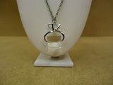 Designer Fashion Necklace 18in L Chain/Link Metal Female Adult Silver -- Used