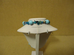Designer Fashion Necklace 24in L Beaded/Strand Female Adult Blues/Silvers -- Used