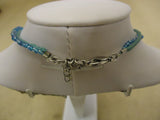 Designer Fashion Necklace 14-16in L Beaded/Strand Female Adult Blues/Greens -- Used