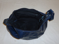 Ralfeaux Blue Purse Baguette Leather Metal Female Adult Blue Solid -- Used