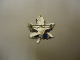 Designer Fashion Pendant 1 1/2in x 1 1/2in Maple Leaf Metal Female Adult Silver -- Used
