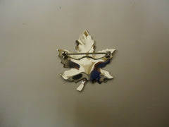 Designer Fashion Pendant 1 1/2in x 1 1/2in Maple Leaf Metal Female Adult Silver -- Used