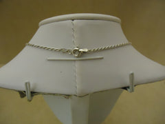 Designer Fashion Necklace 15in L Chain Dangle Faux Gemstones Female Silver/Reds -- Used