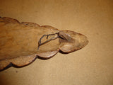Handcrafted Hanging Wall Art 18in x 7in x 2 1/2in Brown Wood Metal -- Used