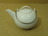 Soholm Kettle Circo 7in H x 7in Diameter White Danmark Porcelain -- Used