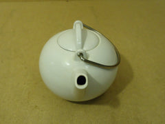 Soholm Kettle Circo 7in H x 7in Diameter White Danmark Porcelain -- Used