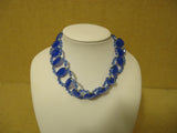 Designer Fashion Necklace 12in L Choker Plastic Female Adult Blues -- Used