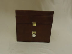 Generic Portable File Folder 12 1/2in x 11in x 5in Brown/Beige Plastic Paper -- Used