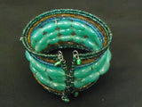 Designer Fashion Bracelet Beaded/Strand Female Adult Green/Brown/Blue -- Used