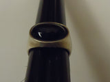 Designer Fashion Ring Band Size 6 1/2 Metal Female Adult Metallic/Black -- Used