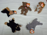 Ty Teenie Beanie Babies Lot of 5 Doby Chip Mel Nuts Britannia -- Used