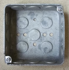 Steel City Outlet Box 4in Square 1 1/2in Deep -- New