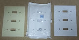 Leviton Triple Switch Wall Plates Lot of 3 -- Used