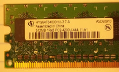 Infineon HYS64T64000GU-3.7-A 512MB PC2-4200 DDR2-533MHz non-ECC 240-Pin DIMM -- Used