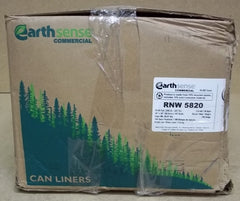 Earthsense Garbage Can Liners 55-60gal Box of 100 RNW 5820 * Plastic -- New