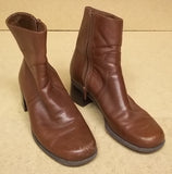 Naturalizer Womens Ankle Boots Leather Female Adult 8M Brown Solid S37 -- Used
