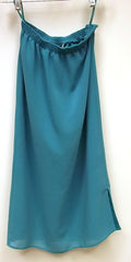 Siasia Blouse and Skirt Set Polyester Female Adult Small Turquoise Solid  -- Used