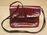 Generic Purse 10in x 8in x 3in Vinyl Female Adult  Burgundy Red Solid BF56 -- Used