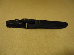 Humvee Hunting Knife Set Black/Stainless Sheaths 9in & 6 1/2in -- New