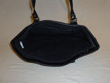 Designer Shoulder Bag Tote Leather Fabric Female Adult M Blacks Solid -- Used