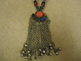 Handcrafted Tribal Ethnic Necklace Bells Middle Eastern Vintage Sterling Silver -- Used