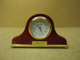 Danbury Fancy Table Clock 8in L x 4 3/4in H x 1 1/2in D Browns/Golds Wood Metal -- Used