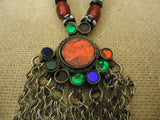 Handcrafted Tribal Ethnic Necklace Bells Middle Eastern Vintage Sterling Silver -- Used