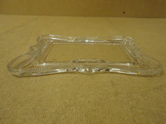 Designer Flat Platter 10in L x 8in W x 1/2in H Clear Glass -- Used