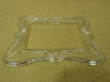 Designer Flat Platter 10in L x 8in W x 1/2in H Clear Glass -- Used