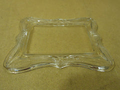 Designer Flat Platter 10in L x 8in W x 1/2in H Clear Glass -- Used