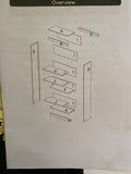 One Space 5-Tier Bookshelf With Adjustable Shelves