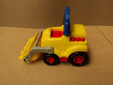 Fisher Price Bulldozer 5in W x 9in L x 7in H Yellow/Red/Black Plastic -- Used