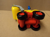 Fisher Price Bulldozer 5in W x 9in L x 7in H Yellow/Red/Black Plastic -- Used
