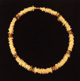 Designer Shell Necklace Barrel Clasp 18-in Ivory/Earthtones -- New