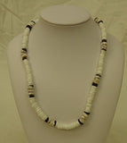 Designer Shell Necklace Barrel Clasp 18-in Ivory/Earthtones -- New