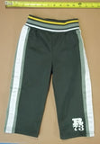 Roots Athletic 73 Boys Pants 18-24m Toddler Gray With Stripes -- Used