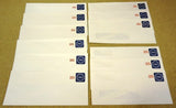 USPS Scott U611 25c Envelopes Stars & USA Lot of 12 Blue Red -- New