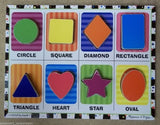 Melissa & Doug 3730 Chunky Puzzle Shapes 12in x 9in Ages 2+ -- Used