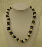 Designer Shell Necklace Barrel Clasp 18-in Earthtones -- New
