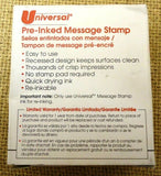 Universal Pre-Inked Message Stamp "Confidential" Red -- New